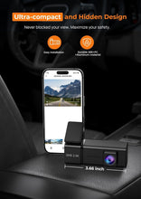Load image into Gallery viewer, Dash Cam 2.5K Front Dash Camera for Cars with App, WiFi Mini Dashcam Built-in IPS Screen, Night Vision