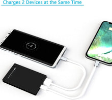 Load image into Gallery viewer, Tech Dual USB Output Super Slim Power Bank Ultra Thin, 3000mAh Portable Charger Mini External Phone Battery Pack Small Dual Outlet