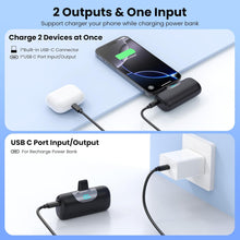 Load image into Gallery viewer, Mini Portable Charger for iPhone 17/16/15 Series,Upgraded 5500mAh PD Fast Charging USB-C Power Bank