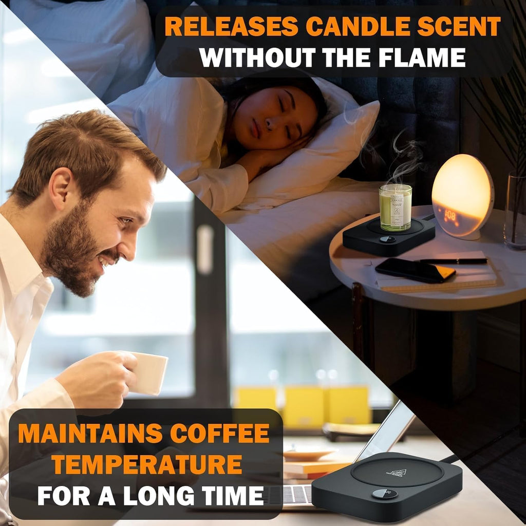 Coffee Mug Warmer, Coffee Warmer for Desk with Auto Shut Off & 3 Temperature Settings, Smart Coffee Cup Warmer for Desk